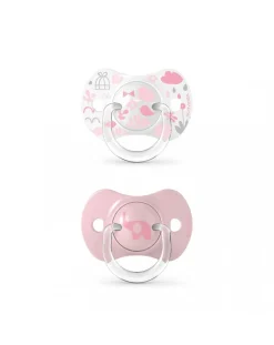 Suavinex Succhietti-Memories Succhietto Silicone 6/18M Tettina Sx Pro 2Pz Rosa