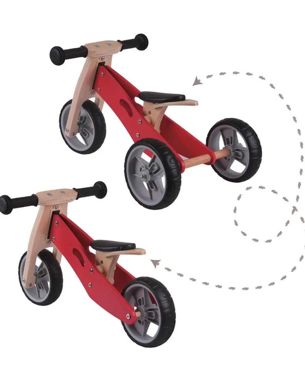 Pro Cavalcabili E Primi Passi-Minibike 2 In 1 Rosso - ludis Giocattoli