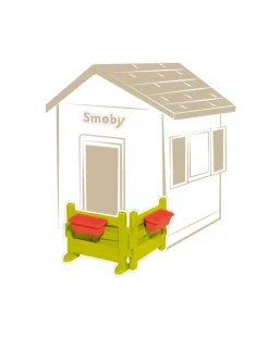 Smoby Casette E Tende-Modulo Steccato Con Fioriere Per Casette -