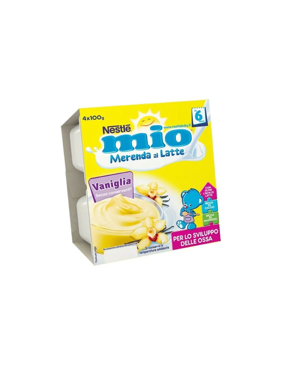 Plasmon Merende Al Latte E Yogurt-Nestle Mio - Merenda Al Latte Vaniglia 4X100G
