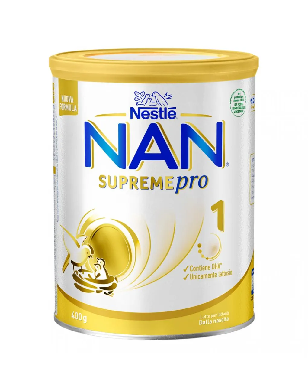 Nestle Latte Neonati 1-Nan Supreme Pro 1 - Dalla Nascita. Latte Per Lattanti In Polvere In Latta Da 400G