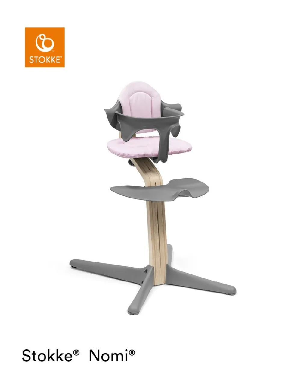 Stokke Accessori Seggioloni-Nomi? Cuscino Grey Pink- ?