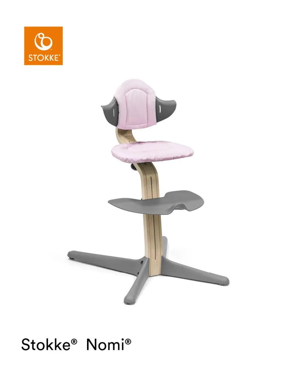 Stokke Accessori Seggioloni-Nomi? Cuscino Grey Pink- ?