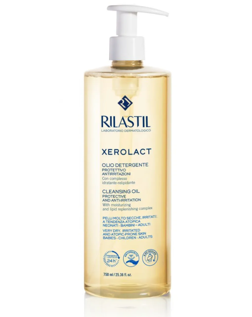 Rilastil Creme Olii E Burrocacao-Olio Detergente Xerolact 750 Ml -