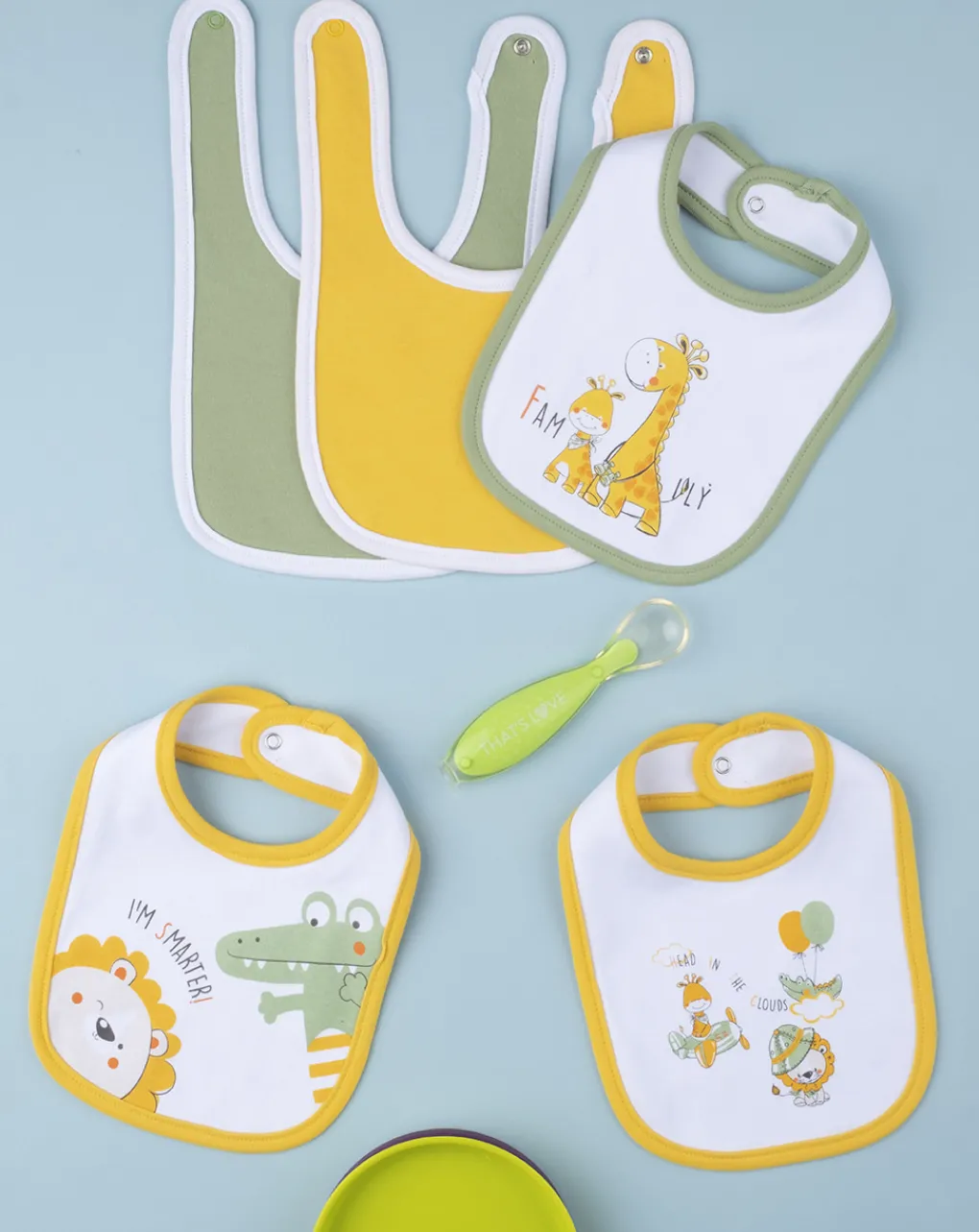 Prenatal Bavaglini-Pack 5 Bavaglini Boy "Family”