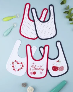 Prenatal Bavaglini-Pack 5 Bavaglini Girl "Cherries”