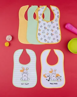 Prenatal Bavaglini-Pack 5 Bavaglini Grandi In Spugna Plastificati
