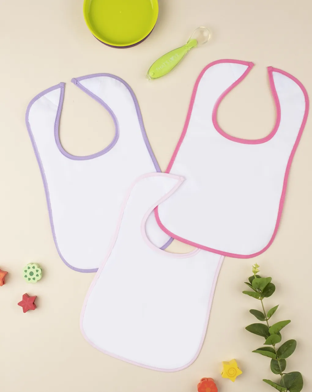 Prenatal Bavaglini-Pack 3 Bavaglini Plastificati Girl