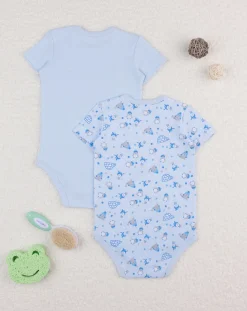 Prenatal Body Intimo E Calze-Pack 2 Body Bimbo Azzurri