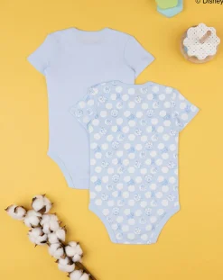 Prenatal Body Intimo E Calze-Pack 2 Body Costina Bimbo Azzurro