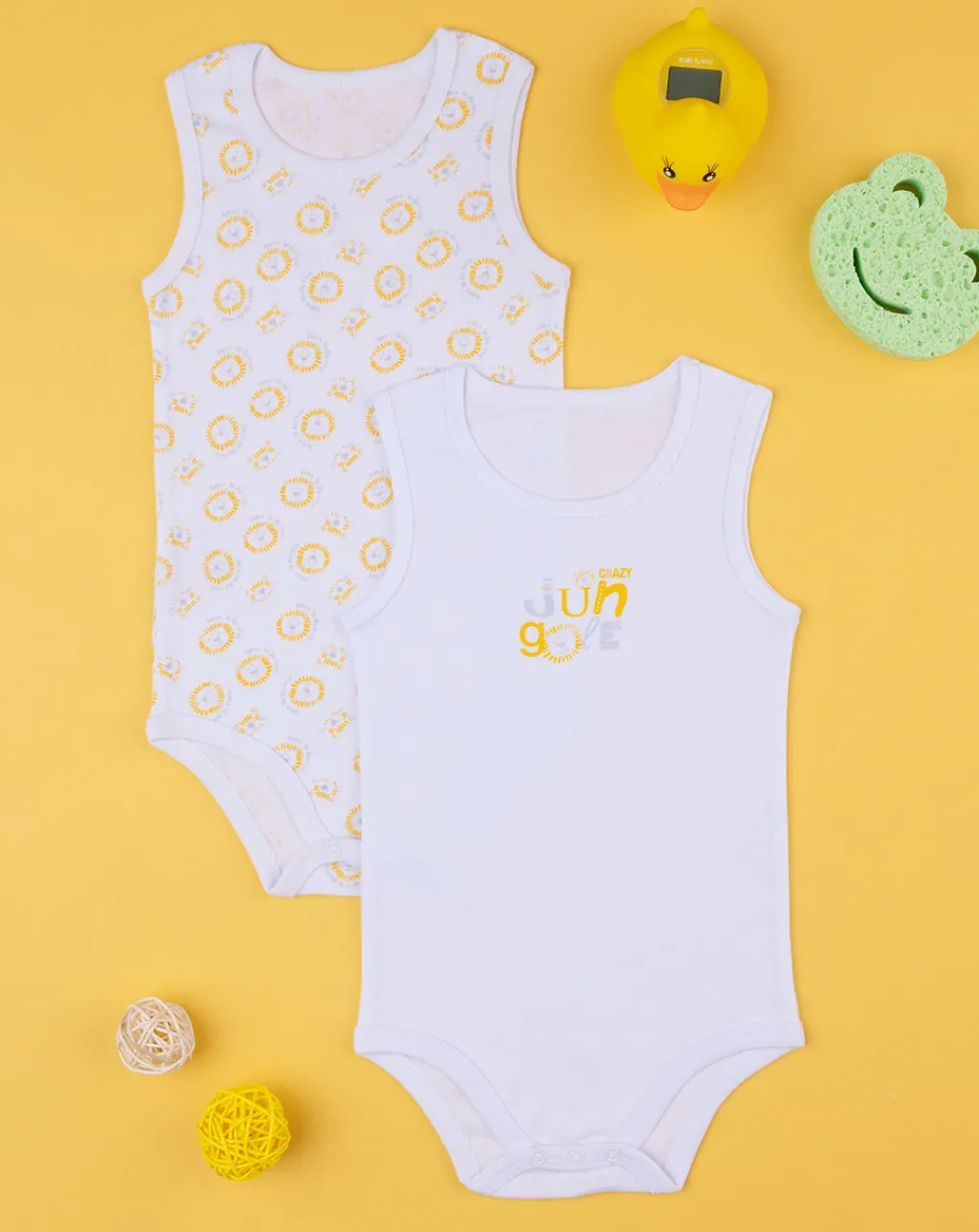 Prenatal Body Intimo E Calze-Pack 2 Body Costina Bimbo "Giungla”