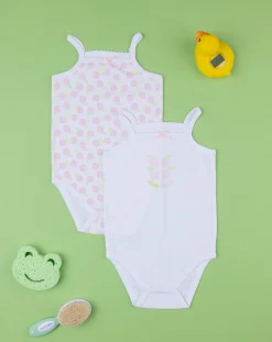 Prenatal Body Intimo E Calze-Pack 2 Body Neonata A Costine Oeko-Tex