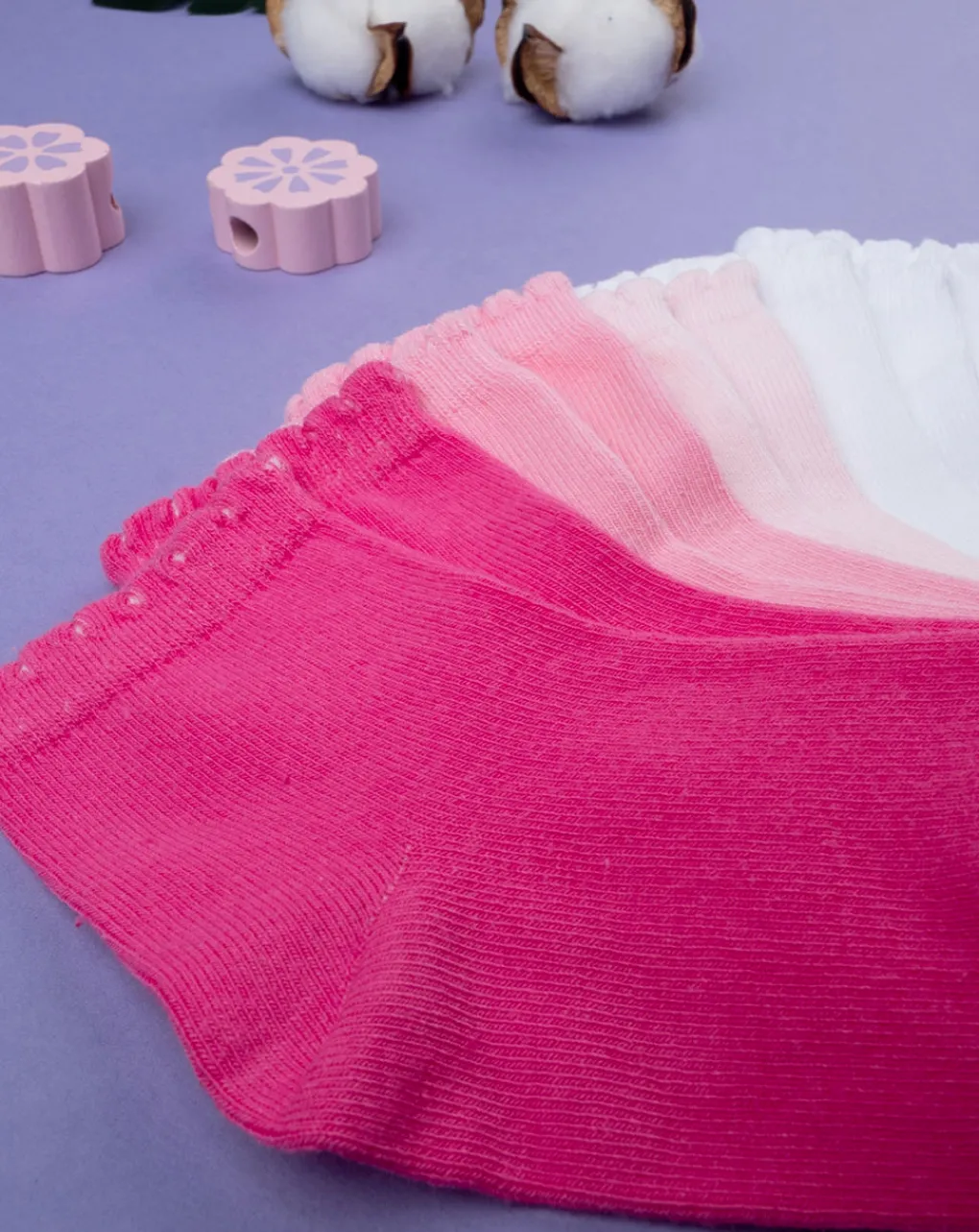 Prenatal Intimo E Calze-Pack 5 Calze Bambina Bianche E Rosa