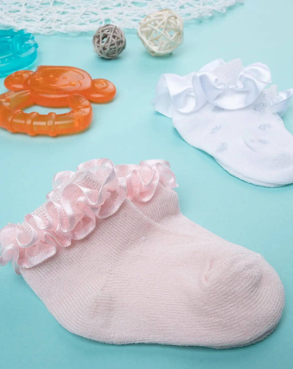 Prenatal Scarpine E Calze-Pack 2 Calze Bimba Rosa