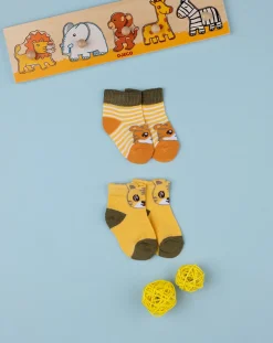 Prenatal Scarpine E Calze-Pack 2 Calze Bimbo Jungle