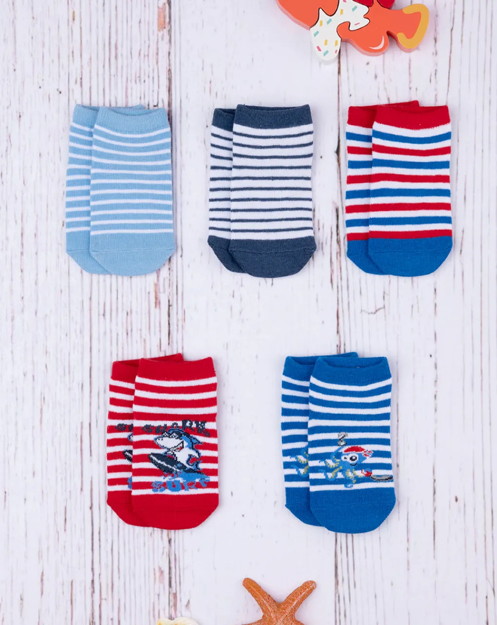 Prenatal Body Intimo E Calze-Pack 5 Calze Bimbo Rigate