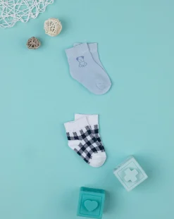 Prenatal Scarpine E Calze-Pack 2 Calze Bimbo "Vichy Ed Elefante”