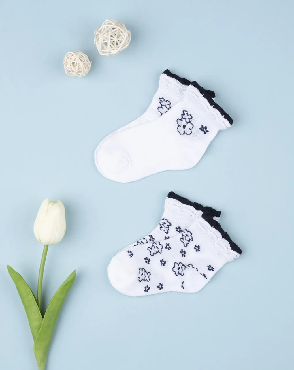 Prenatal Body Intimo E Calze-Pack 2 Calze Girl "Flower Blue”