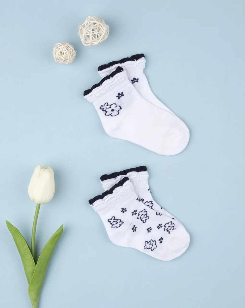 Prenatal Body Intimo E Calze-Pack 2 Calze Girl "Flower Blue”