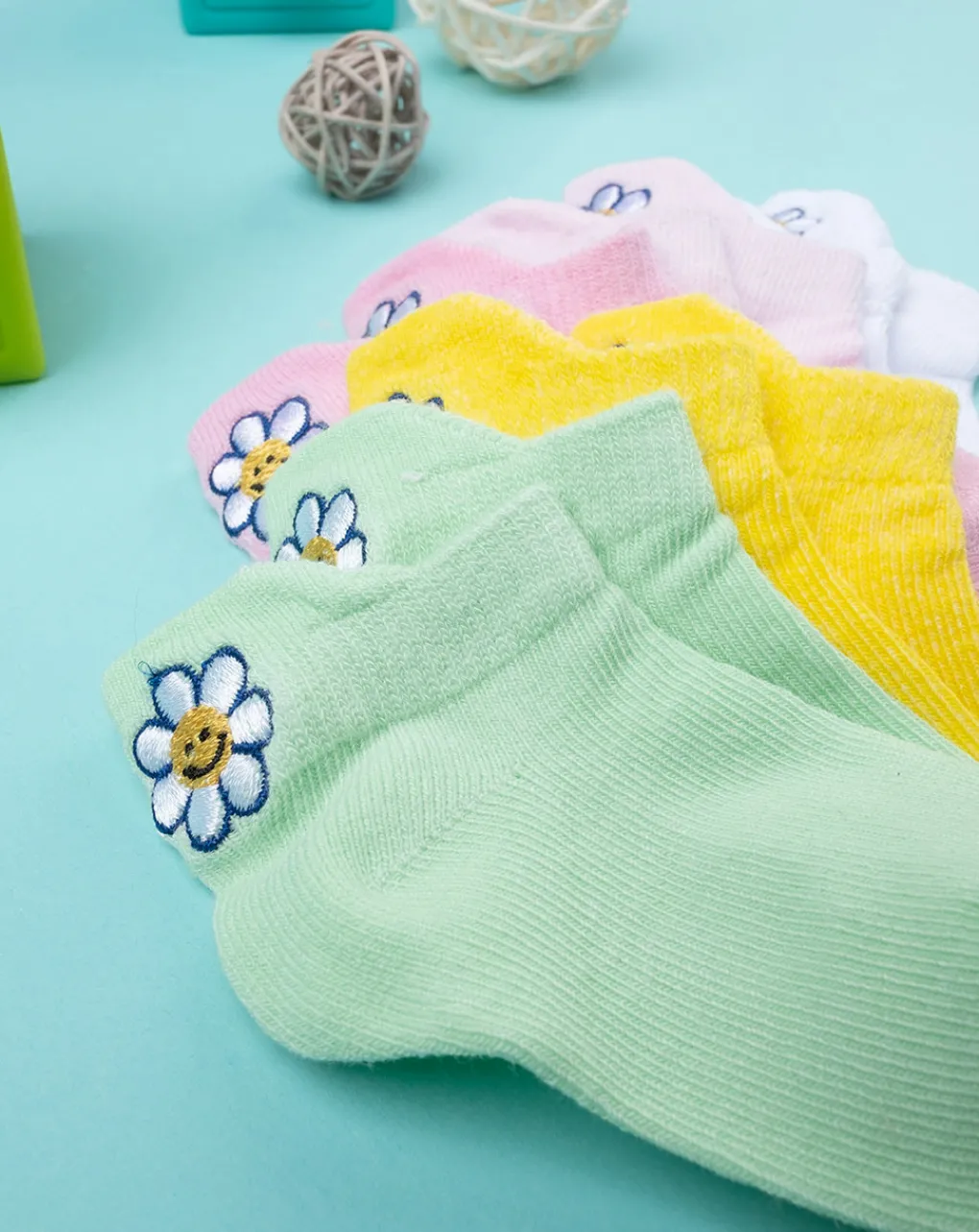 Prenatal Body Intimo E Calze-Pack 5 Calzine Corte Bimba Fiore