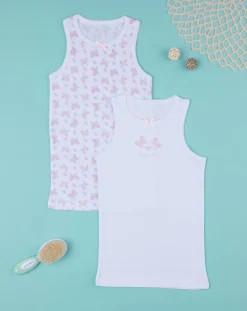 Prenatal Intimo E Calze-Pack 2 Canotte Bimba "Farfalle”