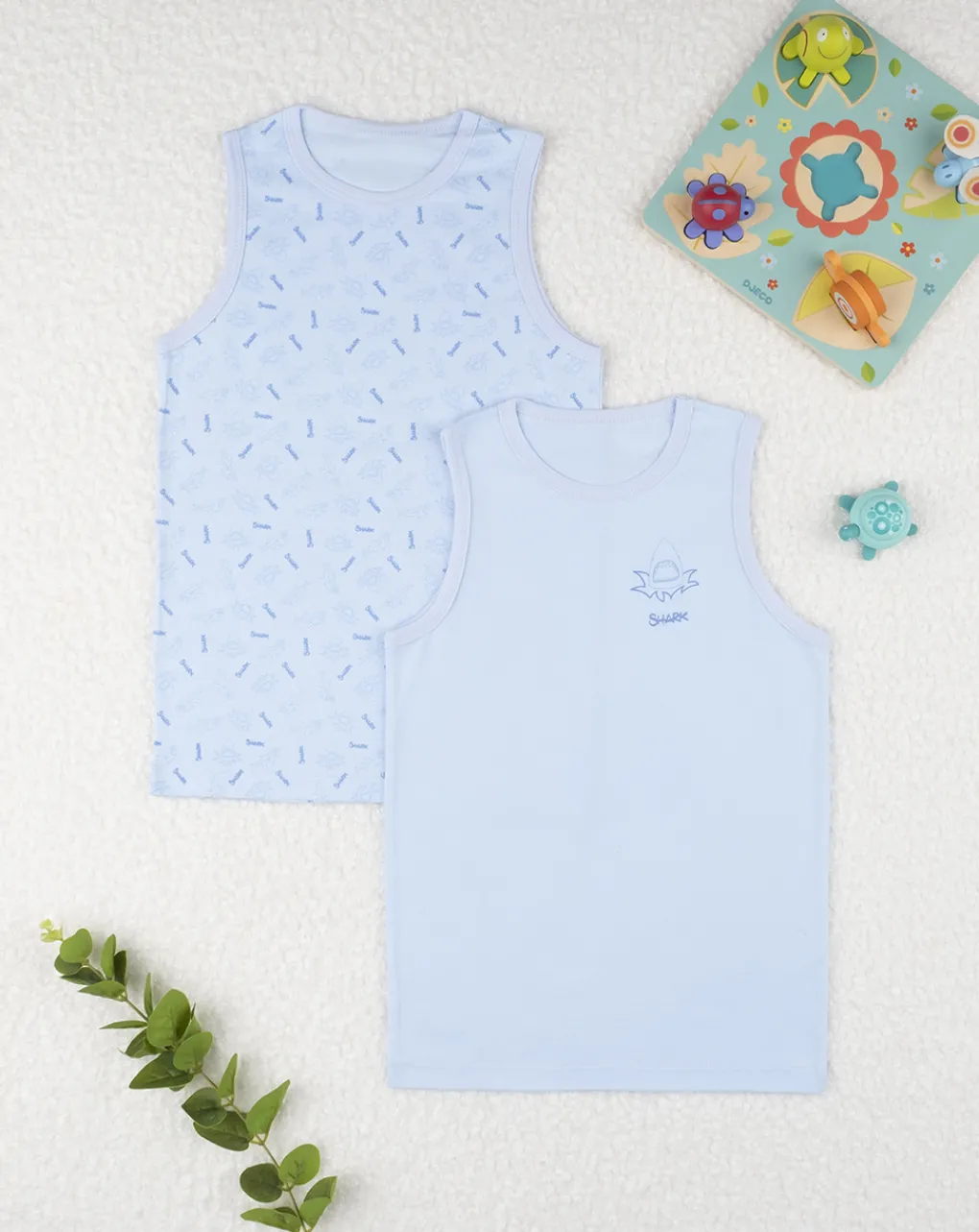Prenatal Intimo E Calze-Pack 2 Canotte Boy "Shark”