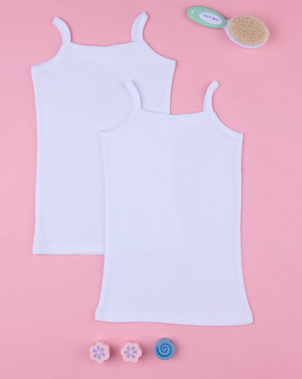 Prenatal Intimo E Calze-Pack 2 Canotte Intime Bambina A Spallina Stretta