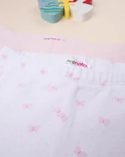 Prenatal Pantaloni E Salopette-Pack 2 Pantaloni Con Babbucce Girl