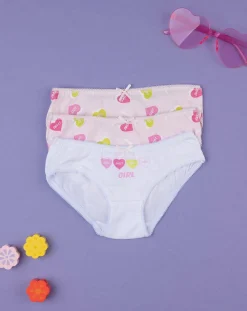 Prenatal Intimo E Calze-Pack 3 Slip Bambina Cuori