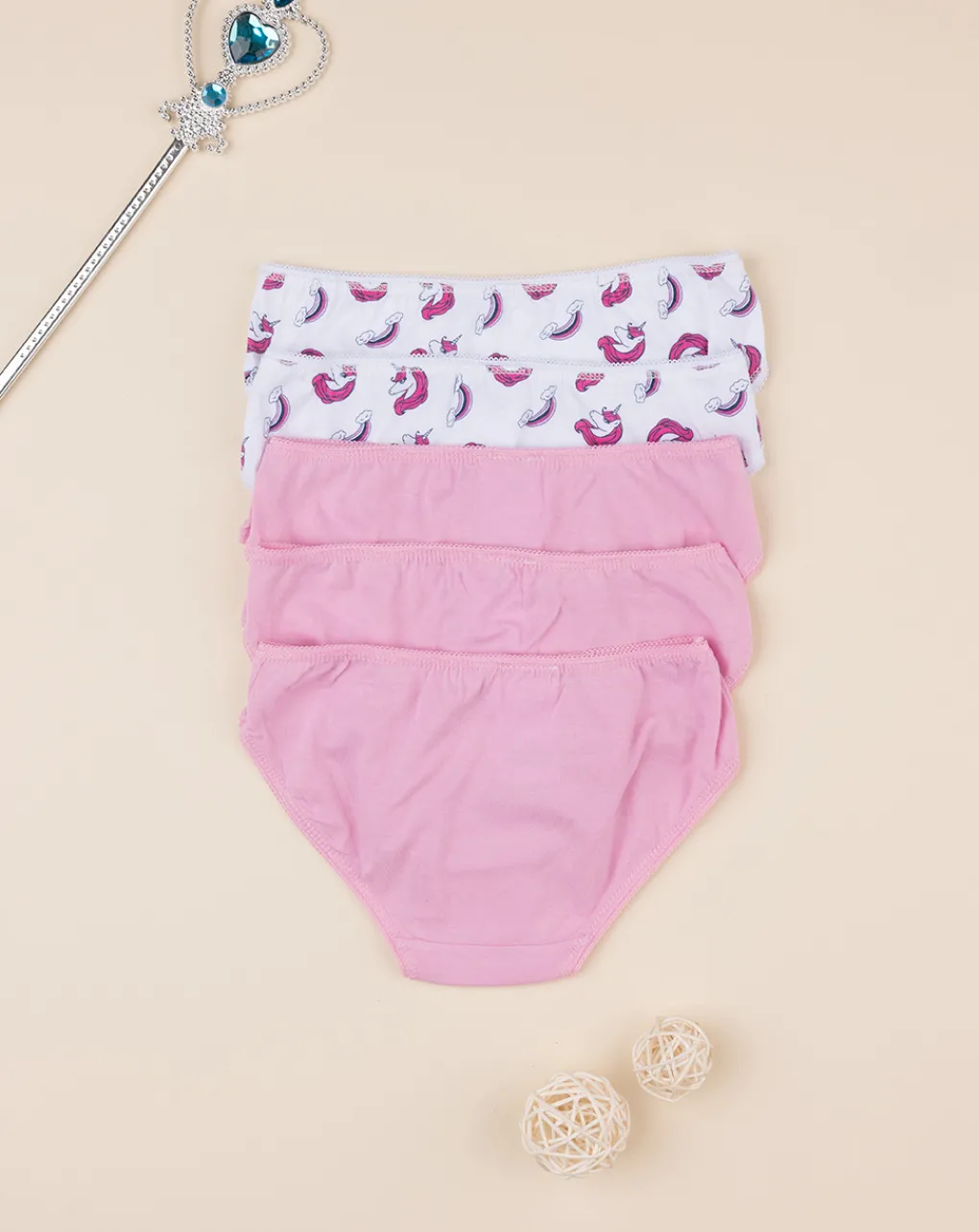 Prenatal Intimo E Calze-Pack 5 Slip Bambina Unicorni