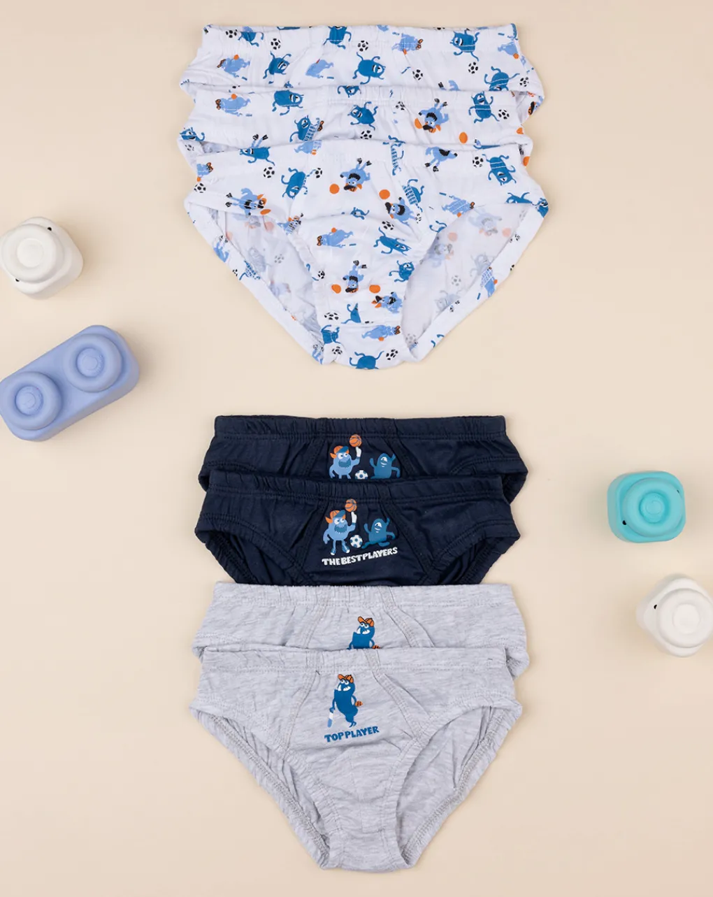 Prenatal Intimo E Calze-Pack 7 Slip Bambino Dinosauro