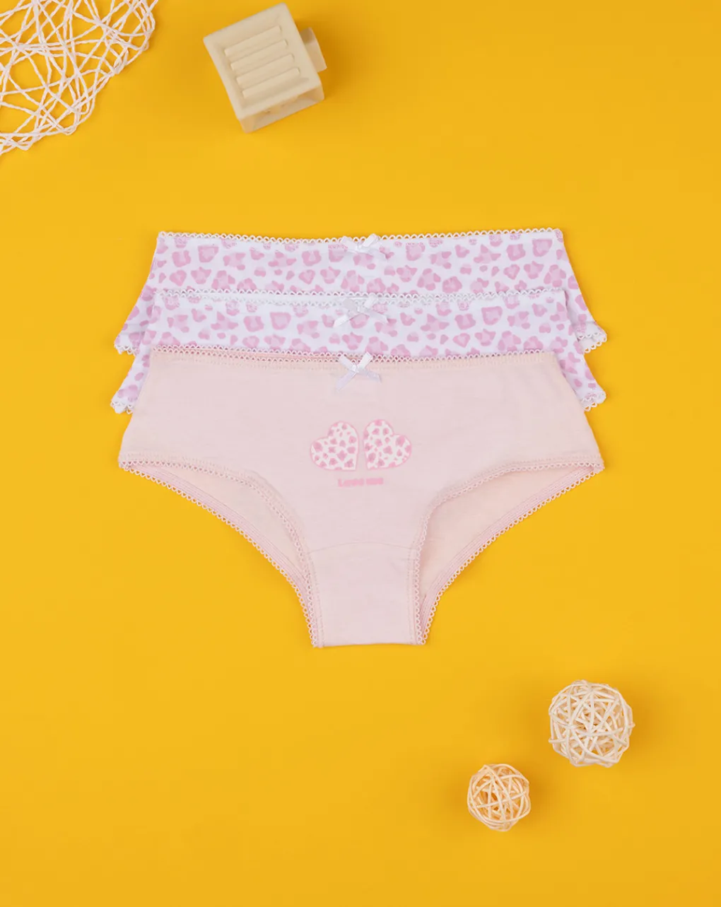 Prenatal Intimo E Calze-Pack 3 Slip Bimba Rosa