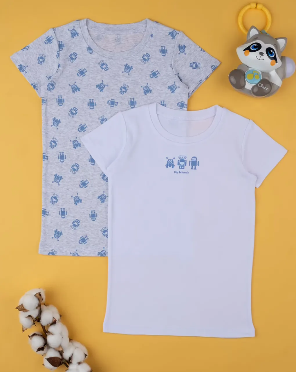 Prenatal Intimo E Calze-Pack 2 T-Shirt Intime Boy "Robot”