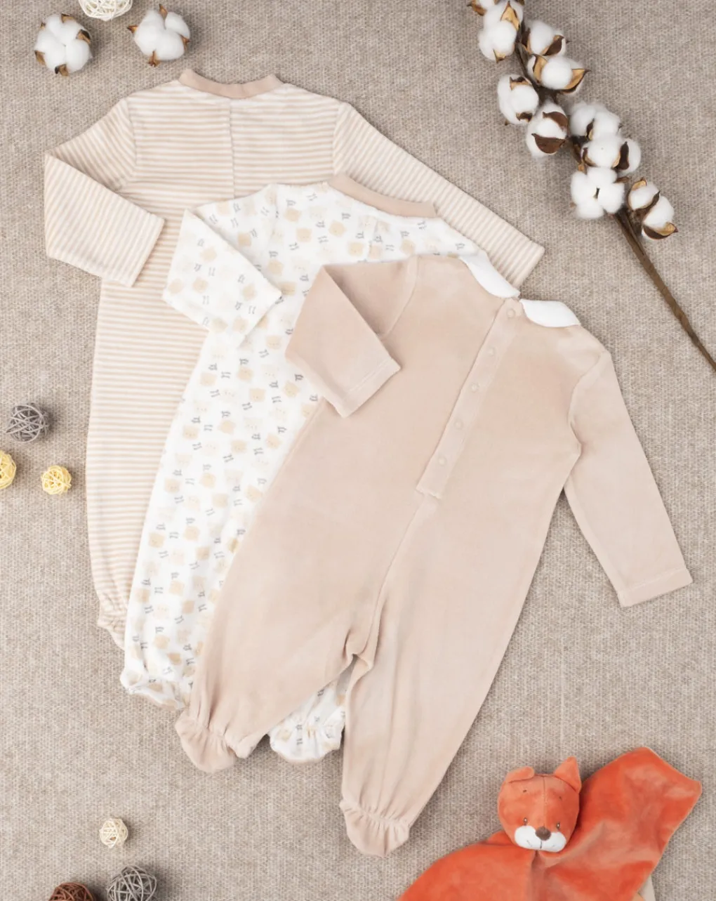 Prenatal Abiti Completi E Tutine-Pack 3 Tutine "Orsetto” Unisex
