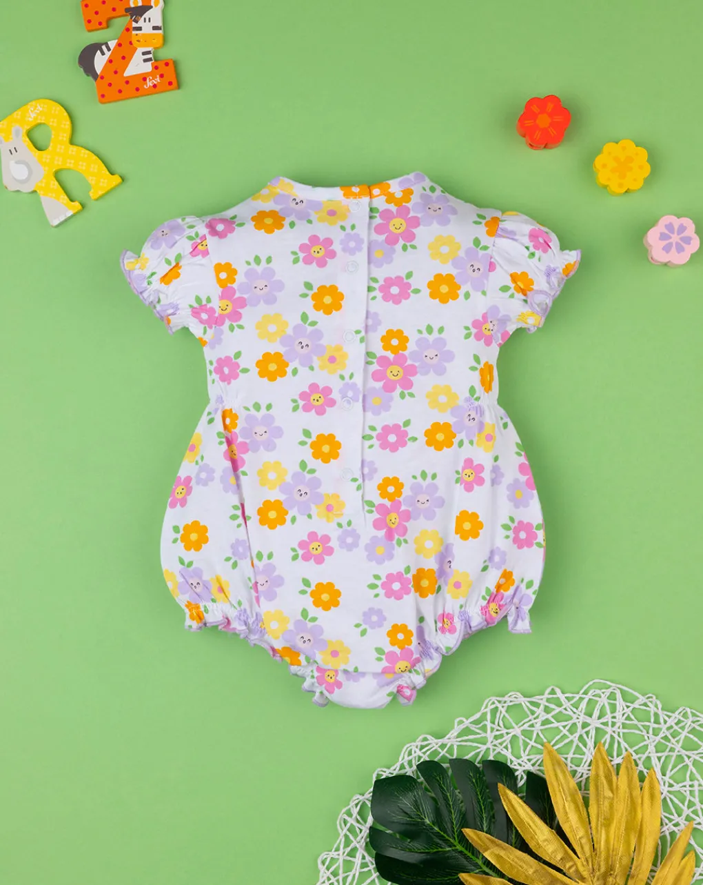 Prenatal Abiti Completi E Tutine-Pagliaccetto Jersey Bimba "Fiori”