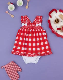 Prenatal Abiti Completi E Tutine-Pagliaccetto Jersey Bimba Rosso