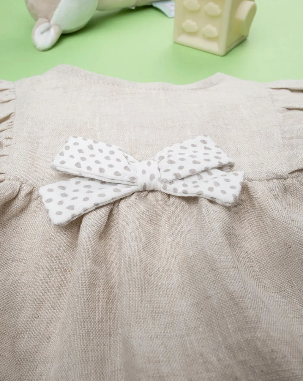 Prenatal Abiti Completi E Tutine-Pagliaccetto Lino Bimba Beige