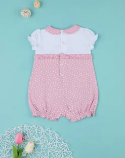 Prenatal Abiti Completi E Tutine-Pagliaccetto Neonata Floreale Rosa E Bianco