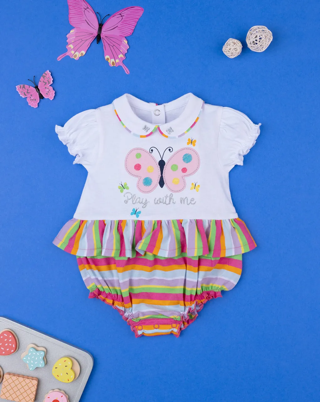 Prenatal Abiti Completi E Tutine-Pagliaccetto Neonata Jersey Gonna A Righe