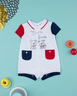 Prenatal Abiti Completi E Tutine-Pagliaccetto Neonato Piquet Con Tasche Colorate
