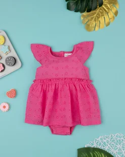 Prenatal Abiti Completi E Tutine-Pagliaccetto Sangallo Neonata Fucsia