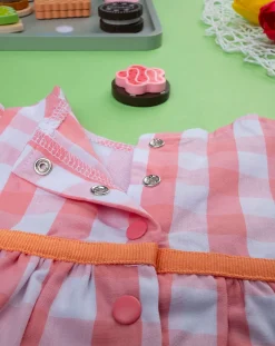 Prenatal Abiti Completi E Tutine-Pagliaccetto Vichy Bimba Bianco/Rosa