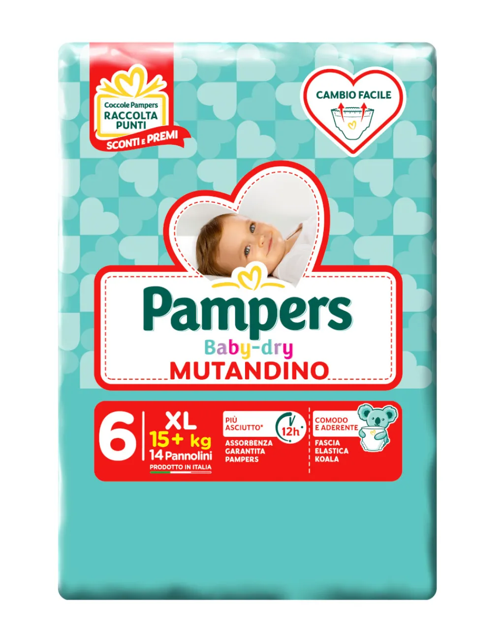 Pampers Taglia 6-- Baby Dry Mutandino Xl14 Pannolinitaglia 6 (15+ Kg)