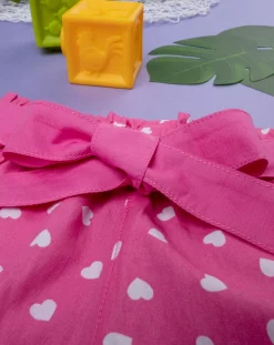 Prenatal Jeans Pantaloni E Salopette-Pantaloncini Fucsia Bimba Fantasia Pois