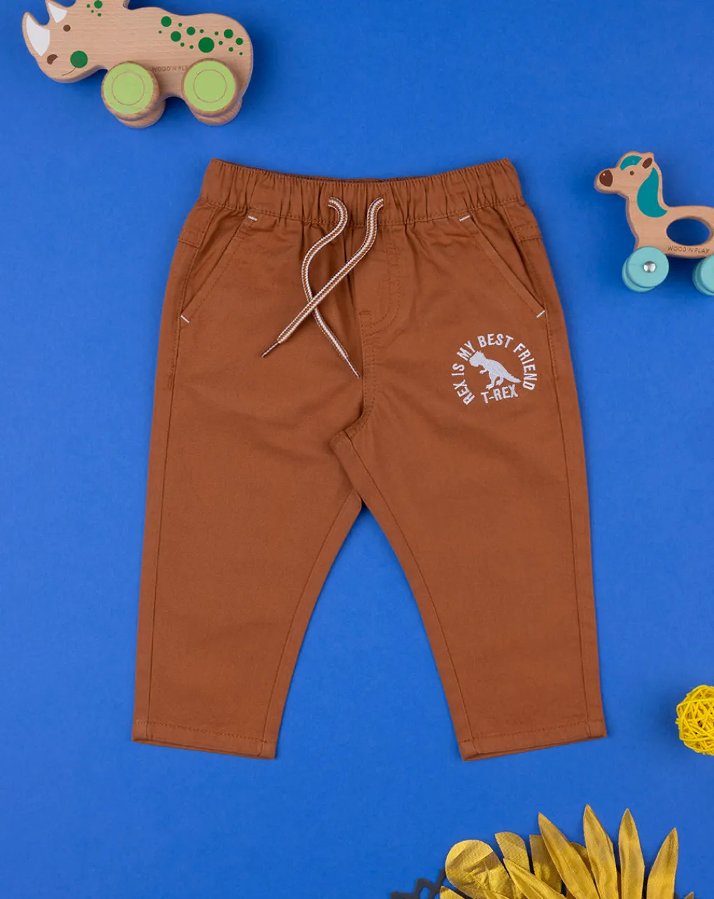 Prenatal Jeans Pantaloni E Salopette-Pantalone Bimbo Twill Marrone