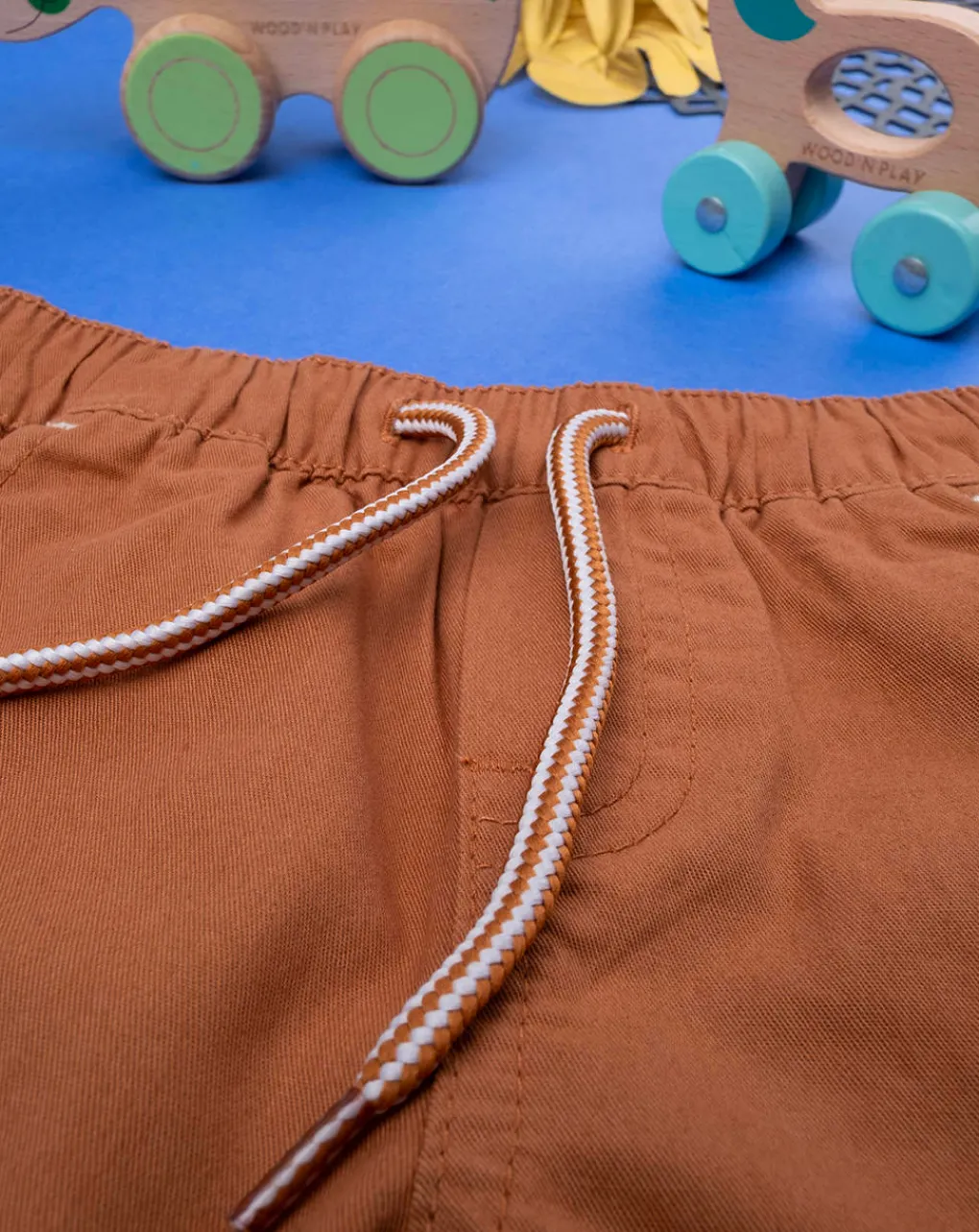 Prenatal Jeans Pantaloni E Salopette-Pantalone Bimbo Twill Marrone