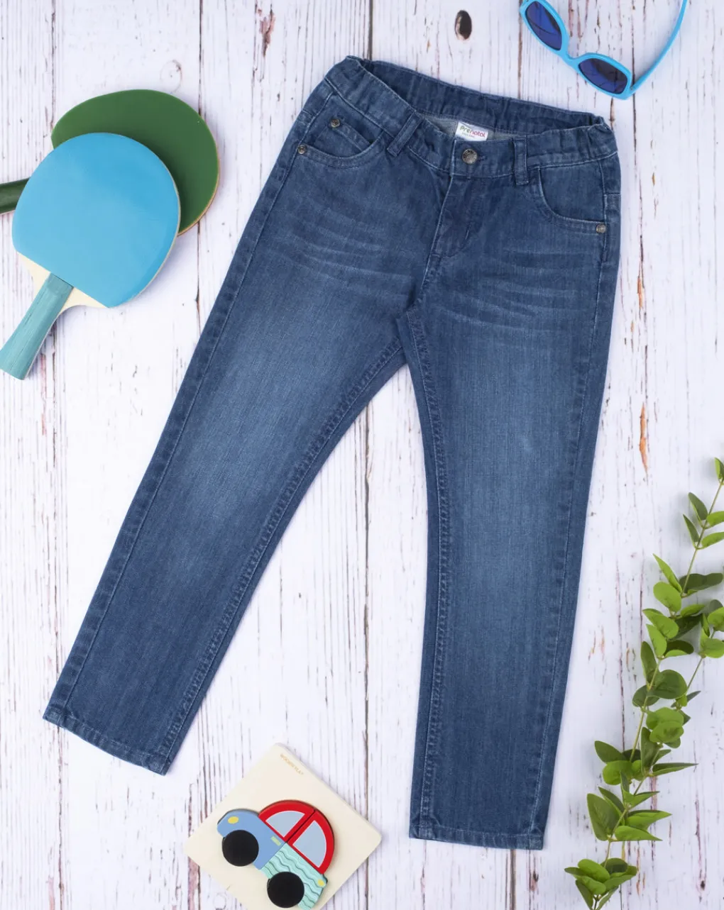 Prenatal Jeans Pantaloni E Salopette-Pantalone Blu Denim Girl