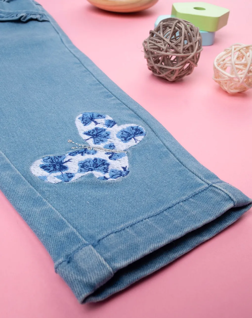 Prenatal Jeans Pantaloni E Salopette-Pantalone Denim Bimba Soft Blue