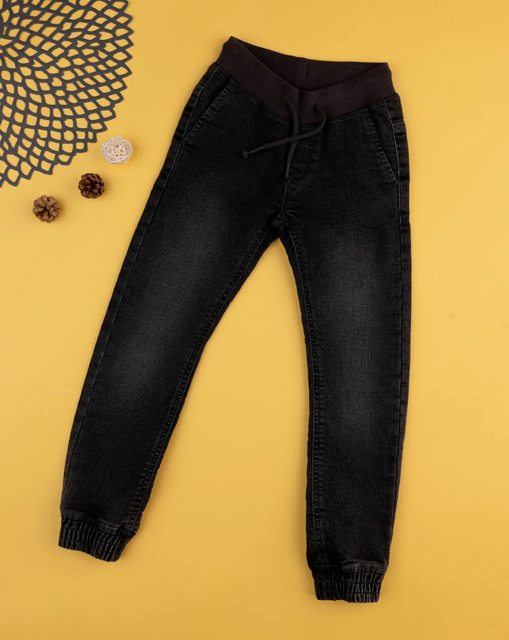 Prenatal Jeans Pantaloni E Salopette-Pantalone Denim Nero Bimbo