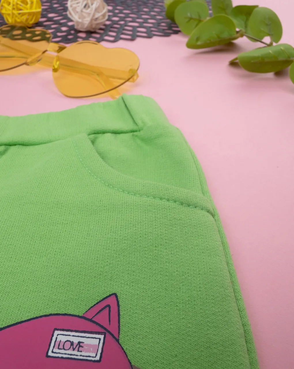 Prenatal Jeans Pantaloni E Salopette-Pantalone Felpato Bimba Verde
